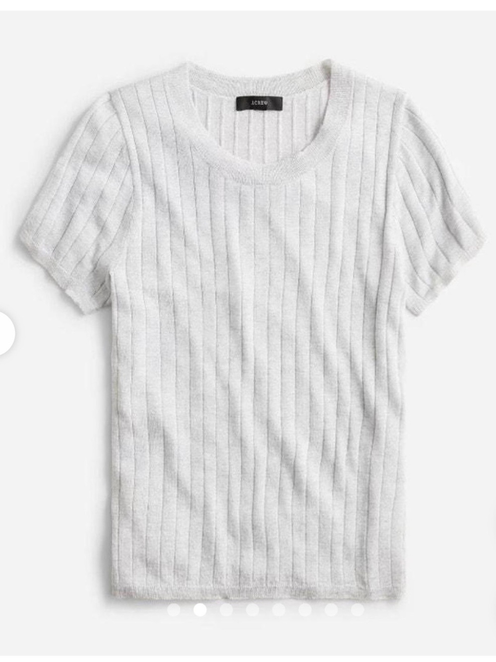 J Crew Silk blend cropped T shirt, size L, Heather Harbor Grey color, NWT